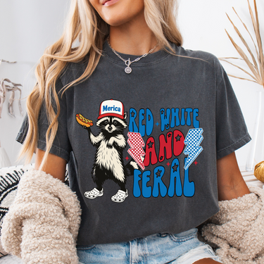 Red, White, & Feral Tee